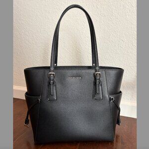 Michael Kors Voyager Large Saffiano Leather Tote Bag Black